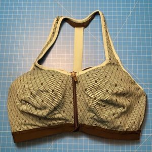 Victorias Secret Victoria Sport Sports Bra, 36D, Racerback, Black/Greenish Teal